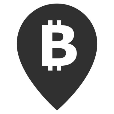 Bitcoin Haritası Düz Simge Simgesi