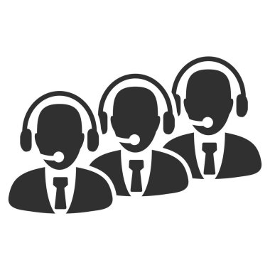 Çağrı Merkezi Personel Düz Simgesi Simgesi