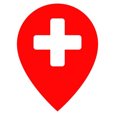 Klinik Harita Pointer Düz Simge ResmiName