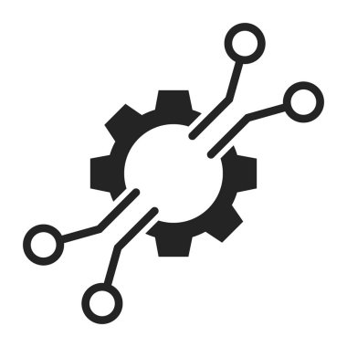 Elektronik Mekanik Düz Simge Sembolü