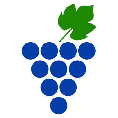 Üzüm Bunch V2 Düz Simge İllüstrasyonu