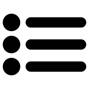 Ögeleri Liste Düz Simge Raster