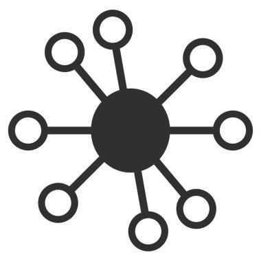 Düğüm Bağlantıları Düz Simge Sembolü