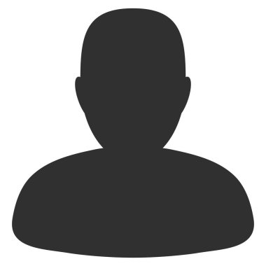 Kişi Profili Düz Simge Kalıbı