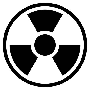 Radyoaktif Sembol Düz Simge İllüstrasyonu