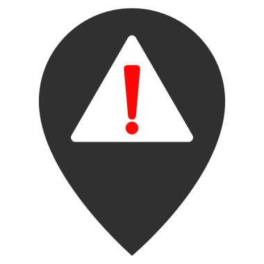 Uyarı Haritası Düz Simge Simgesi