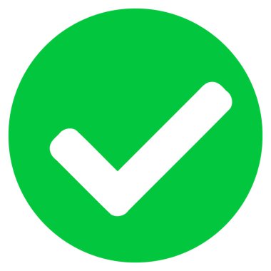 Evet Mark Düz Simge Raster