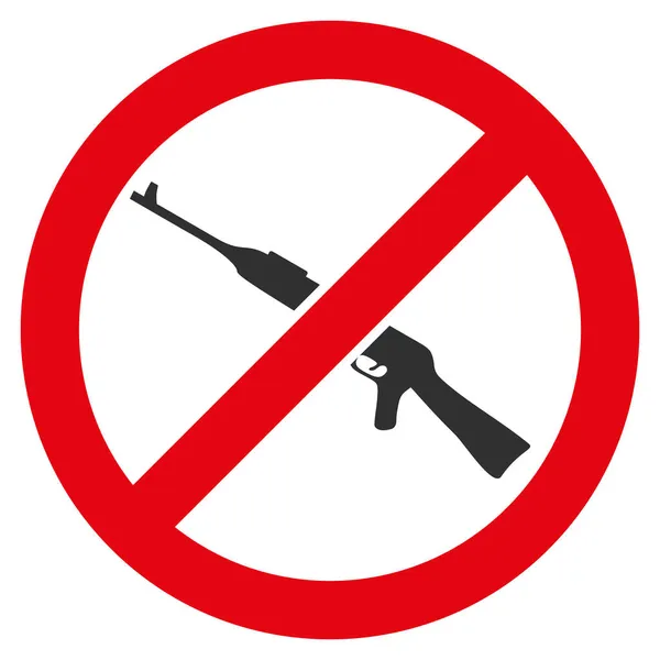 Verbied Kalashnikov wapen platte pictogram afbeelding — Stockfoto