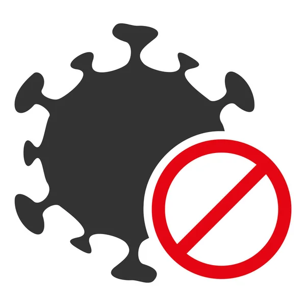 Tiltott vírus lapos ikon raszter — Stock Fotó