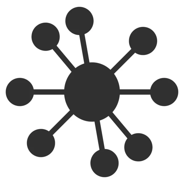 Imagem de ícone plano de relações de nó — Fotografia de Stock