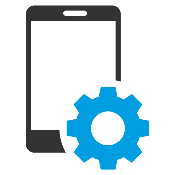 Setări Smartphone Flat Icon Raster — Fotografie, imagine de stoc