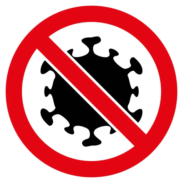 Arrêter Covid Virus Flat Icon Image — Photo