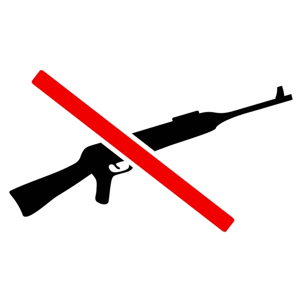 Stop Kalashnikov Gun Flat Icon Raster — Stock Photo, Image