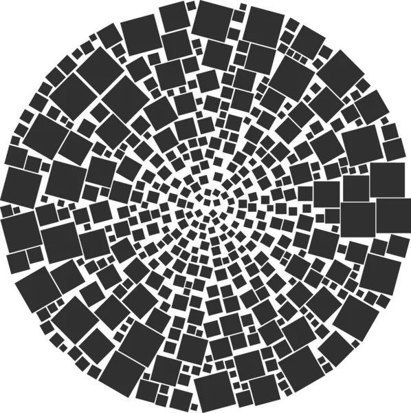 Icono cuadrado lleno de explosión redonda Globula mosaico — Vector de stock