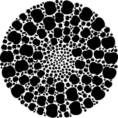 Apple Simgesi Havai fişek Küre Kolajı