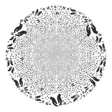 Dua Et Elleri Simge Mozaik Havai fişek Küresel Çemberi