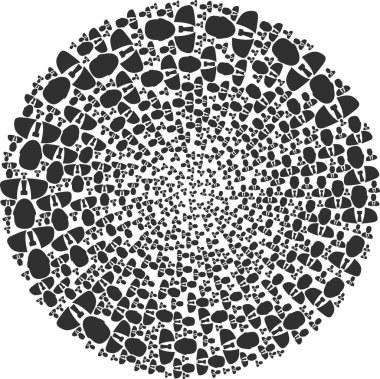 Müdür Simgesi Patlama Küre Küresi Mozaiği