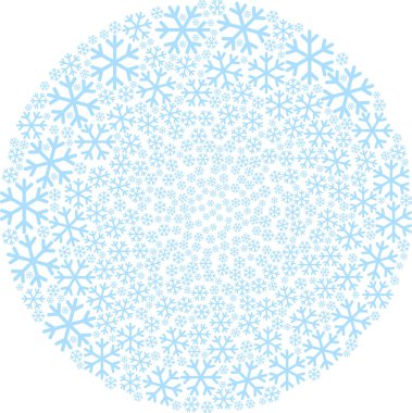 Kar Tanesi Simgesi Havai fişek Yuvarlak Küme Kolajı