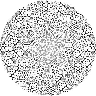Blokzincir Simgesi Patlayan Yuvarlak Küme Kolajı