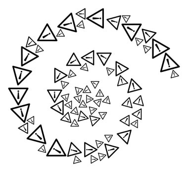 Uyarı İşareti Simgesi Döndürme Kolajı