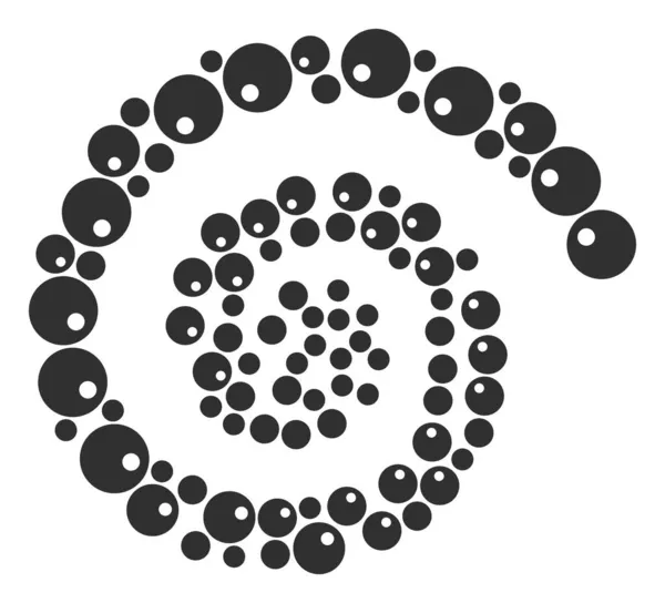Icono de bola espiral giro Collage — Archivo Imágenes Vectoriales