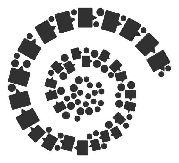 Banner Icon Spiral Swirl Mosaic — 图库矢量图片
