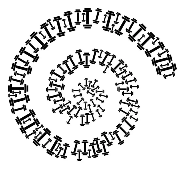 Icono de barra espiral rizo mosaico — Vector de stock