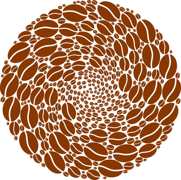 Icône de grain de café explosion sphérique Globula Mosaïque — Image vectorielle