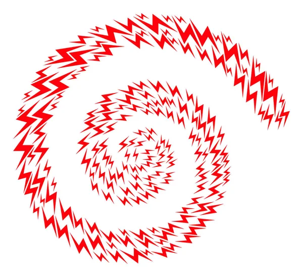Electric Strike Icon Spirale Twirl Mosaik — Stockvektor