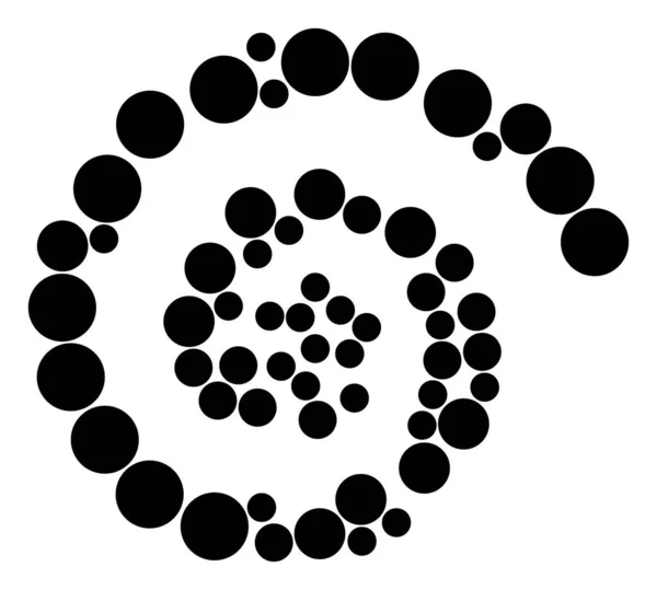 Kręgu ikona spiralna Twist Mozaika — Wektor stockowy