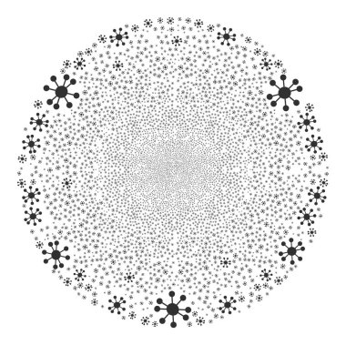 Düğüm İlişkileri Simge Kolajı Patlama Küre Kümesi