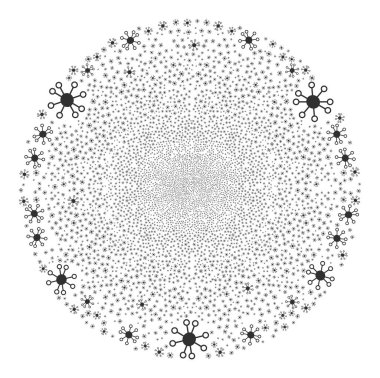Düğüm Simge Mozaik Patlaması Küre Kümesi Bağlantısı