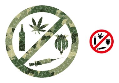 Düşük-Polonyalı Mozaik Kamuflaj Ordu Renkleri 'nde Bağımlılık Simgesi Yasakladı