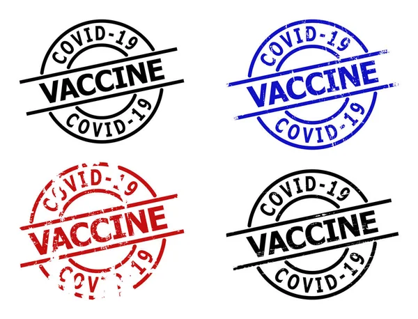 COVID-19 VACCINE Badges impurs — Image vectorielle