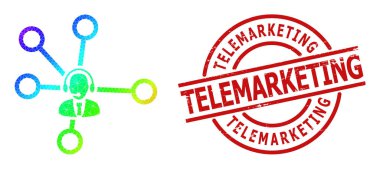 Filigran ve Çokgen Gökkuşağı Çağrı Merkezi Tehlike Telesekreteri Gradyan Simgesine Bağlanıyor