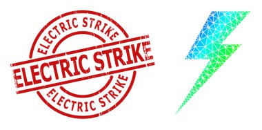 Desenli Elektrik Vuruşu Mührü ve Gradyan Özellikli Çokgen Elektrik Vuruşu Simgesi