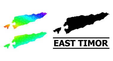 Çapraz Eğimli Doğu Timor Çokgen Spektral Renkli Haritası