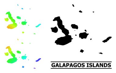 Çapraz Eğimli Galapagos Adalarının Çokgen Gökkuşağı Haritası