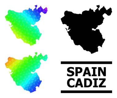Çapraz Gradyan ile Cadiz Eyaleti 'nin Üçgen Dolu Spektrum Haritası