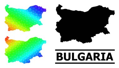 Bulgaristan 'ın Gökkuşağı Haritasını Çapraz Eğimle Dolu Üçgen