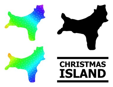 Noel Adası Gökkuşağı Haritası Çapraz Gradyan ile Dolu Üçgen