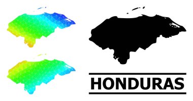 Çapraz Gradyan ile Honduras Lowpoly Spektrum Haritası