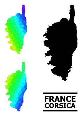 Çapraz Gradyan Korsika Çokgen Gökkuşağı Haritası