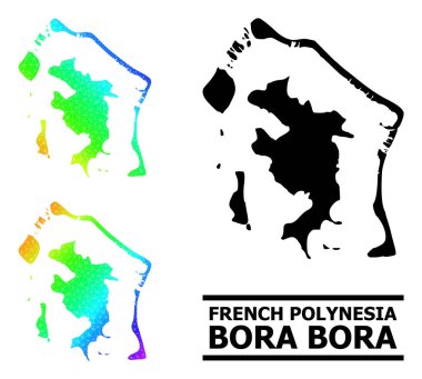 Çapraz Eğimli Bora-Bora Çokgen Gökkuşağı Haritası
