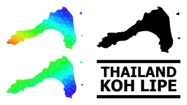 Çapraz Eğimli Koh Lipe Düşük Görüntü Renkli Haritası