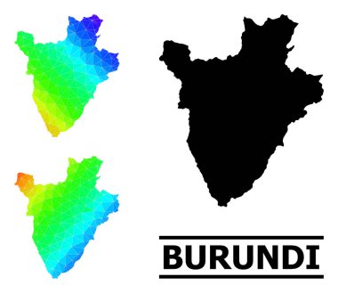 Çapraz Gradyan ile Çokgen Burundi Gökkuşağı Haritası