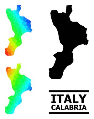 Çapraz Gradyanlı Calabria Bölgesinin Çokgen Spektrum Haritası
