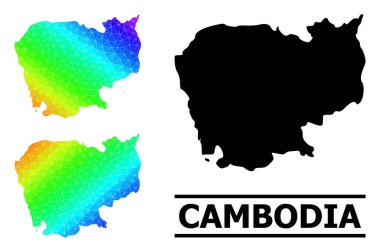 Kamboçya 'nın Çapraz Gradyanı Üçgenli Spektrum Haritası