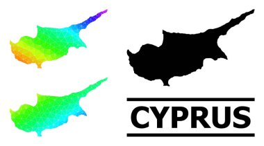 Kıbrıs Adasının Çapraz Gradyanlı Çokgen Gökkuşağı Haritası