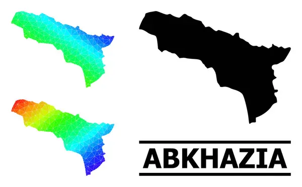 Mapa del espectro lleno de triángulo de Abjasia con gradiente diagonal — Vector de stock